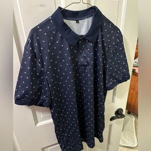 Navy Polo shirt with small horse design, Men’s fit